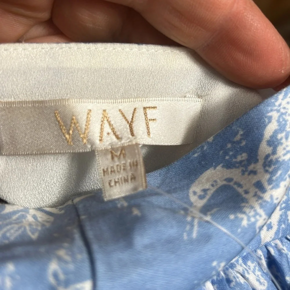 WAYF Midi Floral Western Dress Size M Cut Out Preppy Balloon Sleeve - Picture 13 of 13